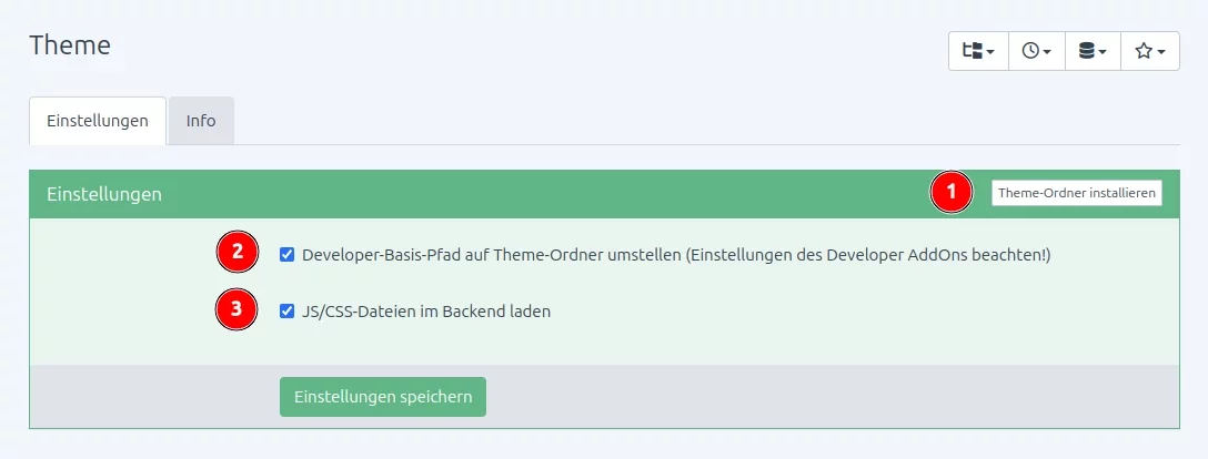 REDAXO Theme Addon Einstellungen